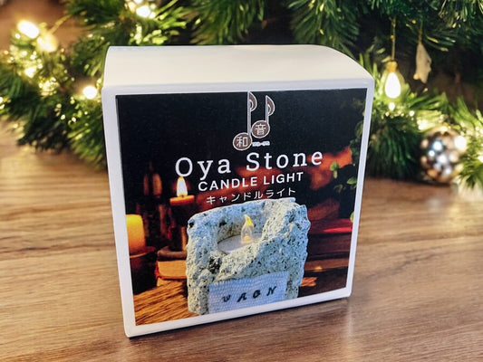 Japanese Oya Stone LED Candle: Natural Zen Decor